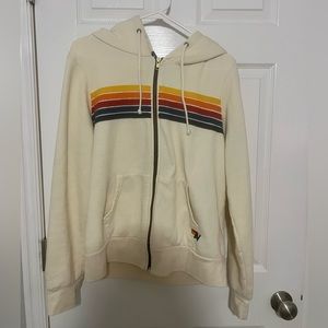 Aviator Nation Jacket, cream, size medium